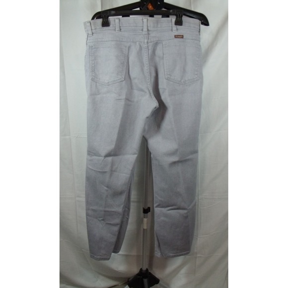 VINTAGE Wrangler Jeans Mens 36x29  Regular Straight Gray Made USA 80s - Picture 3 of 10